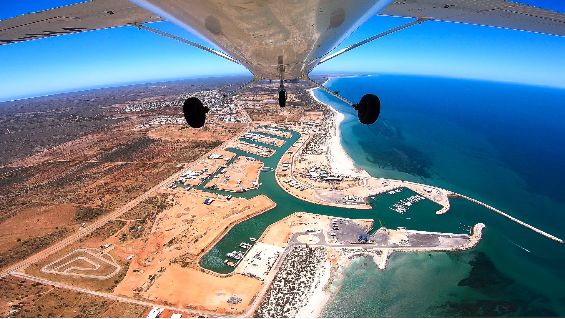 Scenic flight charter above Exmouth with Ningaloo Aviation